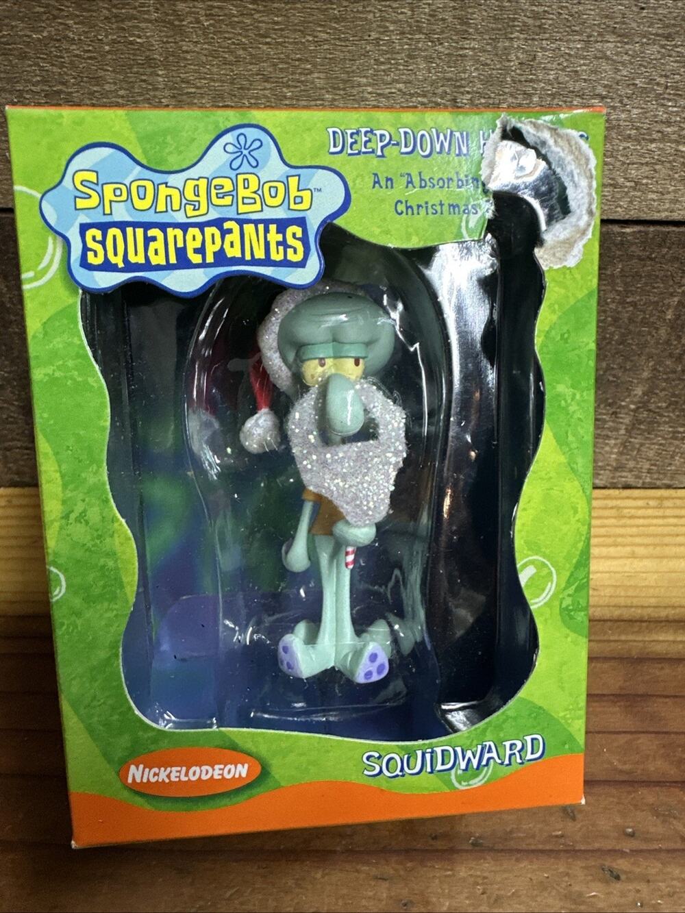 Vintage 2003 Nickelodeon SpongeBob Ornament Squidward In Box